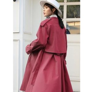 Cherry Red Trench Coat - Rare, Customised Jacket